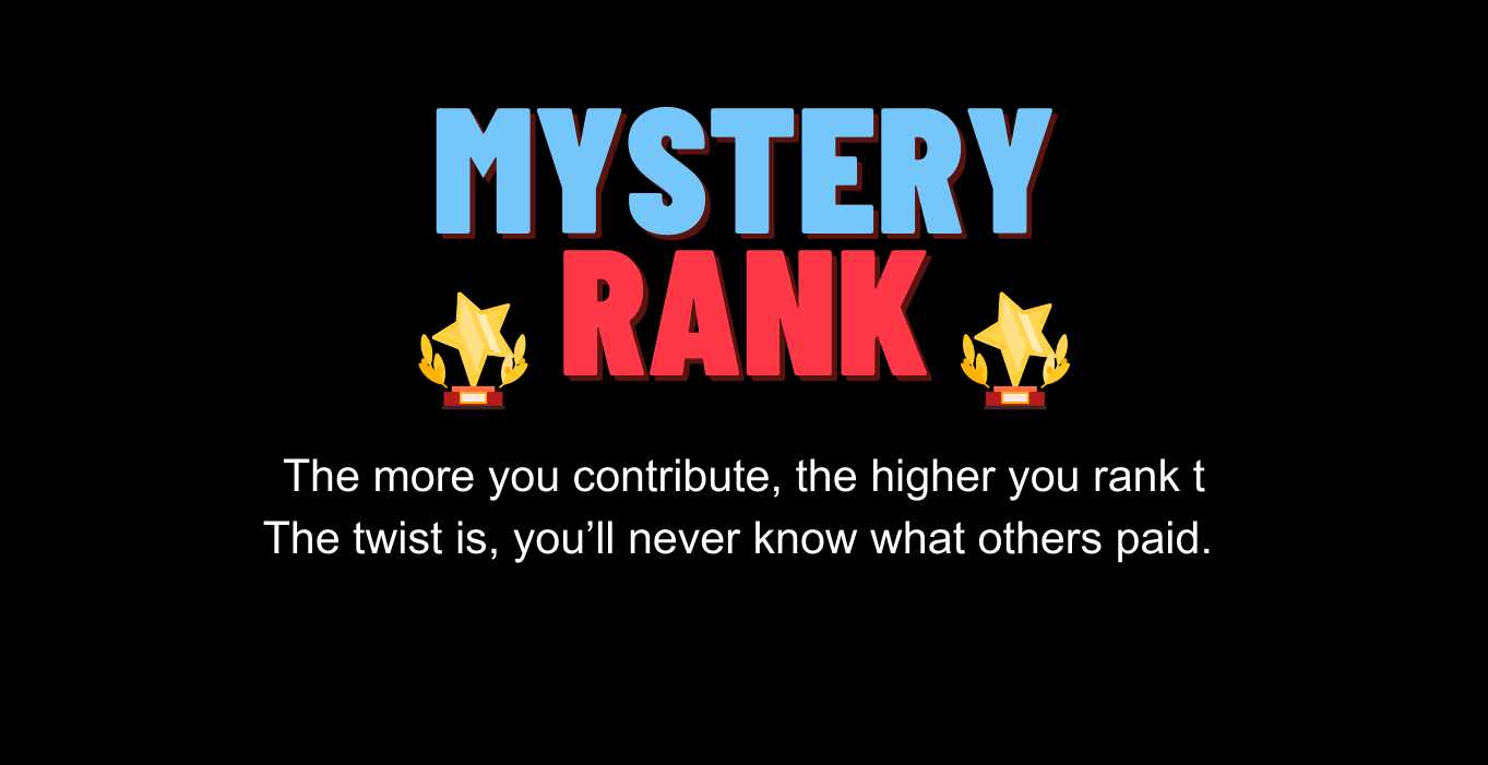 What is Mystery Rank? - A Fun Experiment in Online Rankings logo - Check out Mystery Rank, a playful project from Coffee and Fun where your contributions decide you...