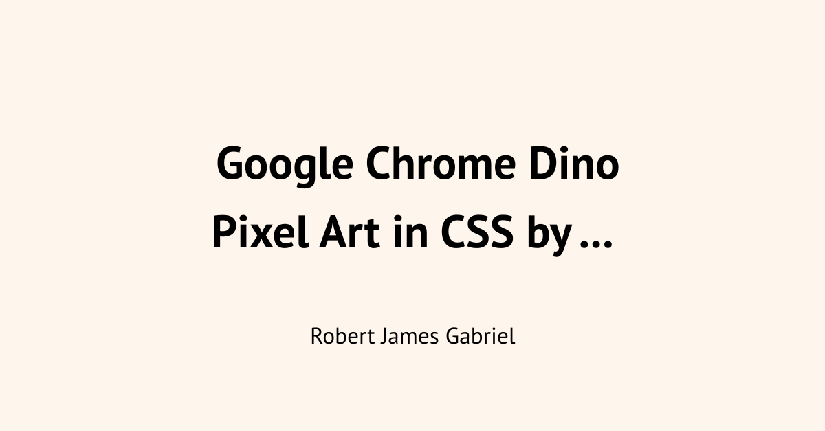 Chrome dino pixel art